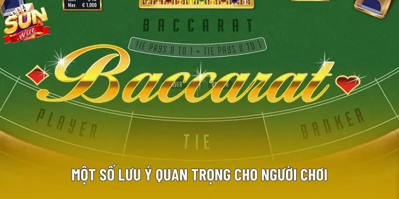 Một số lưu ý quan trọng cho người chơi Một số lưu ý quan trọng cho người chơi